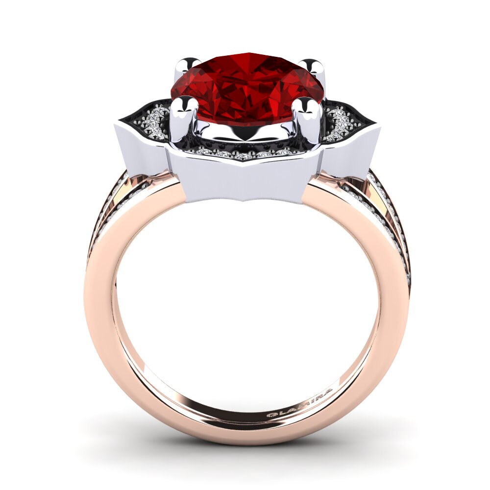Rubis (créé en laboratoire) Bague Diane