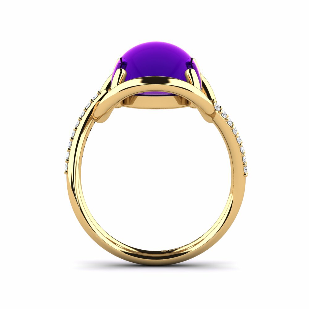 Améthyste Cabochon Bague Diantha