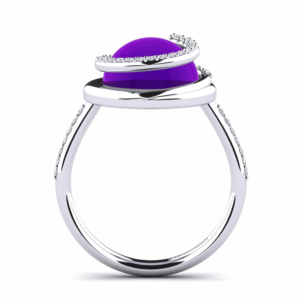 Améthyste Cabochon Bague Dinelia