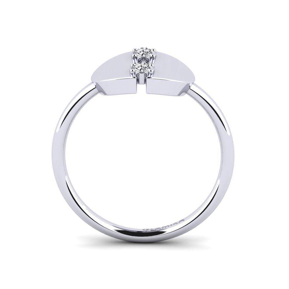 9k Oro Blanco Anillo Diovana