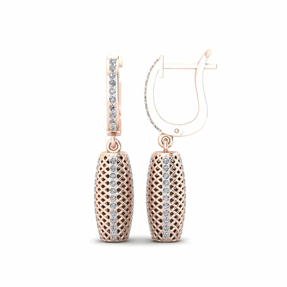 14k Oro Rosa Pendiente de mujer Dipaka