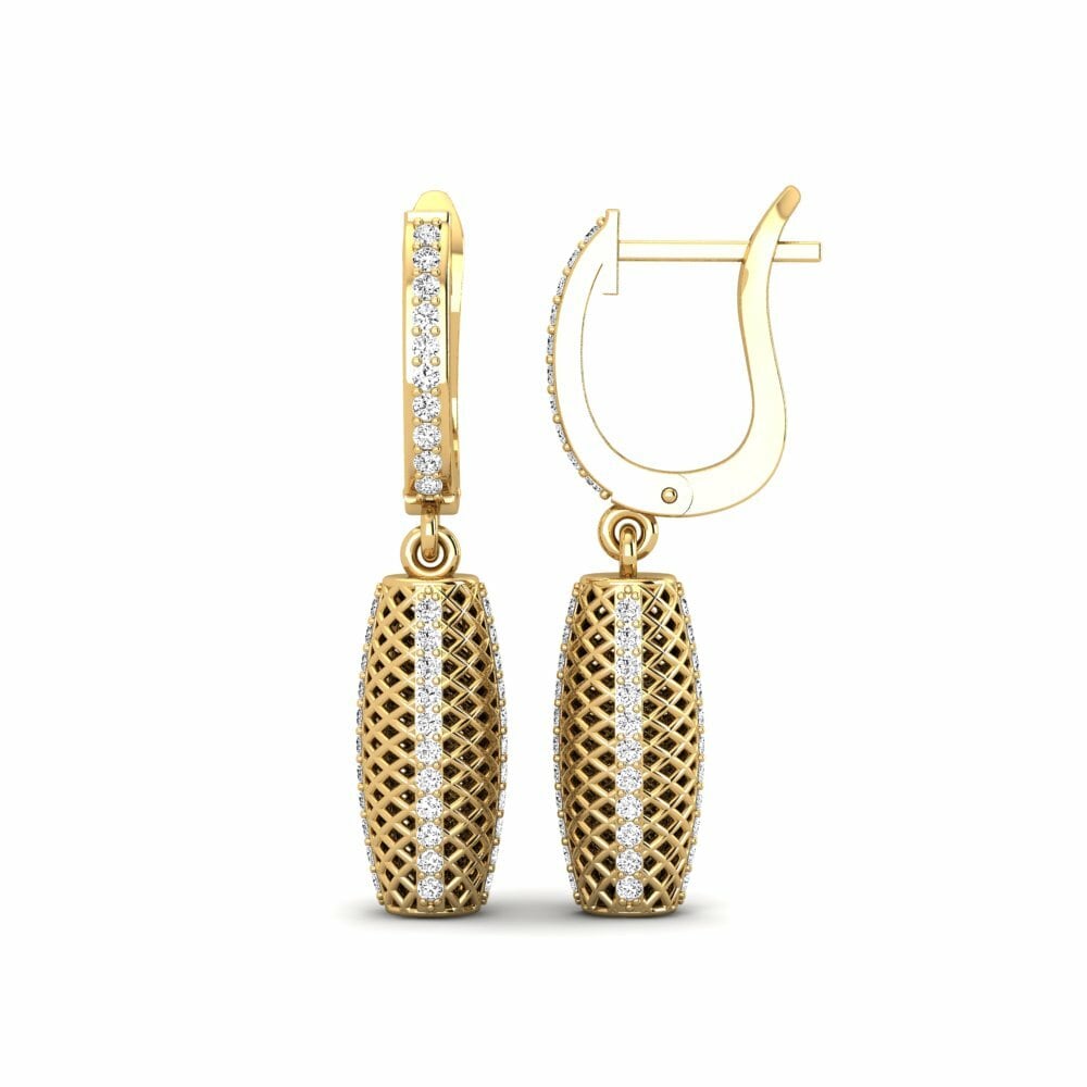 Moissanite Boucle d'oreille femme Dipaka