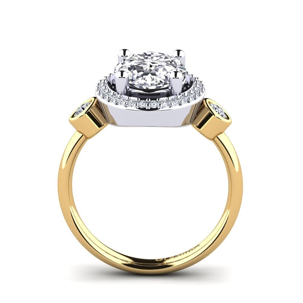 14ct Yellow & White Gold Engagement Ring Dirinder