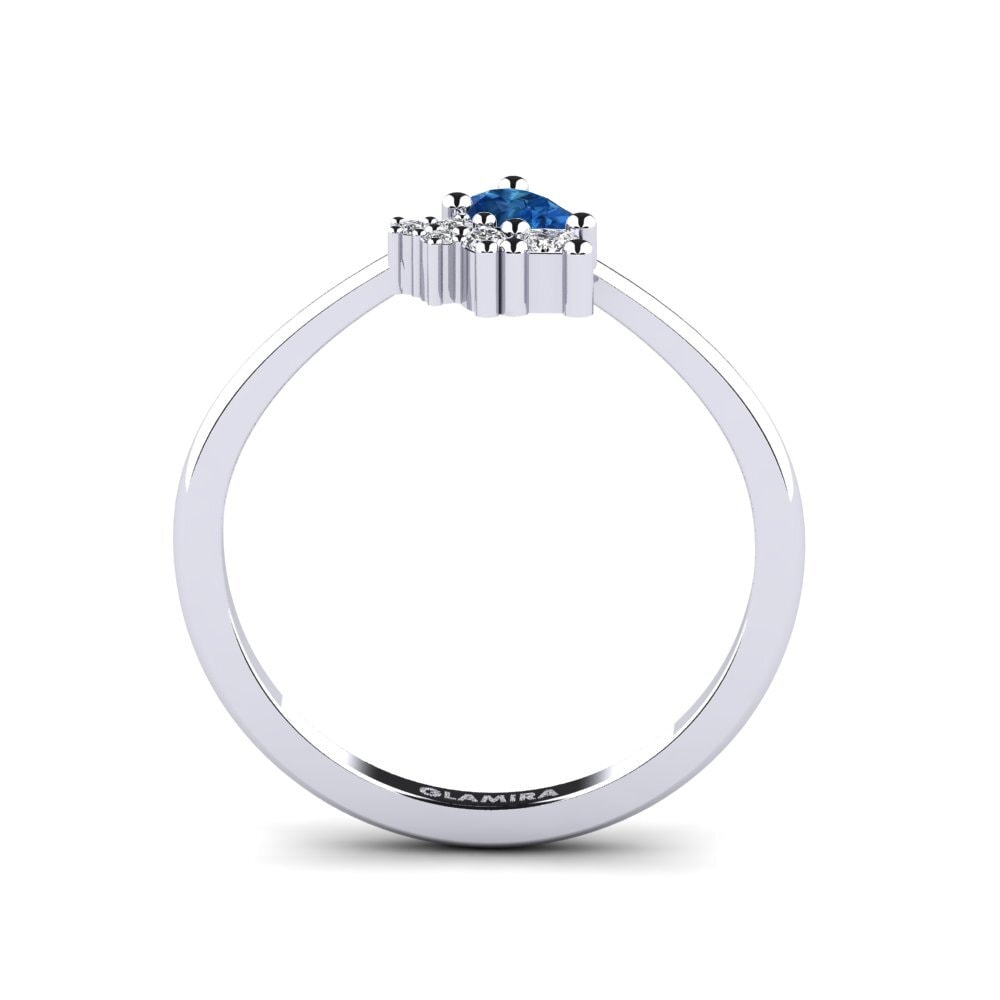 Dunkelblauer Zirkonia Ring Disglair