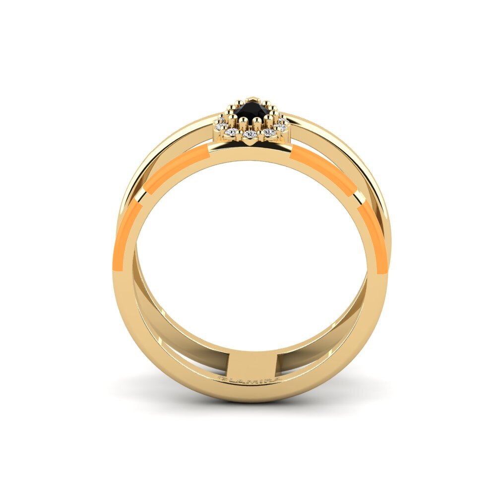 Schwarzer Onyx Ring Divertido