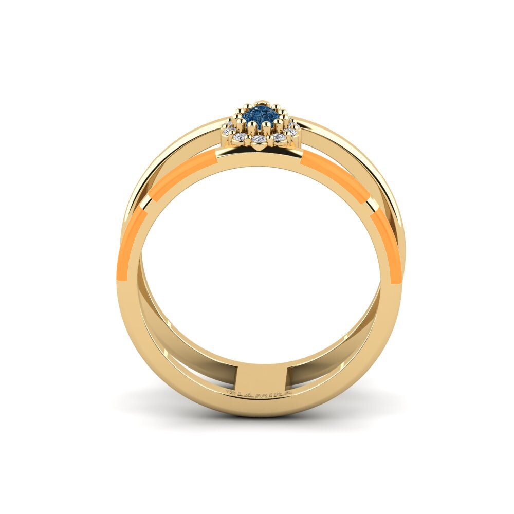 Blauer Diamant Ring Divertido