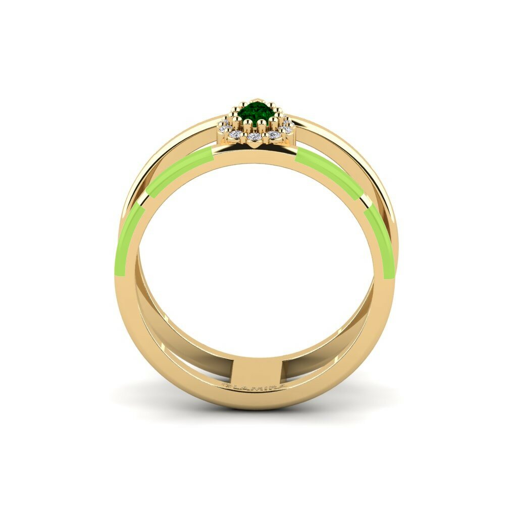 Zircone Vert Bague Divertido