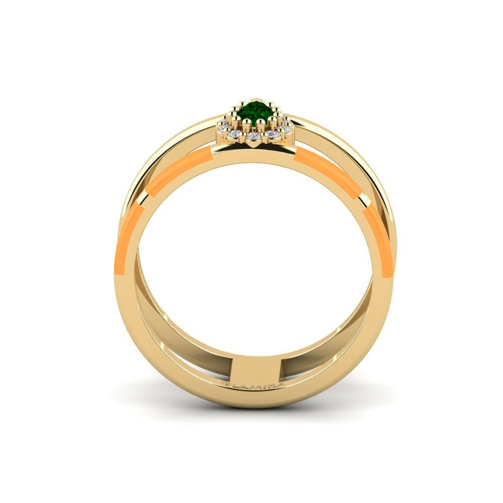 Zircone Vert Bague Divertido
