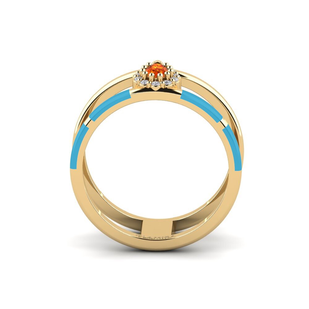 Orangefarbener Saphir Ring Divertido