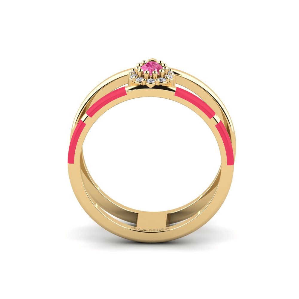 Rosa Saphir Ring Divertido