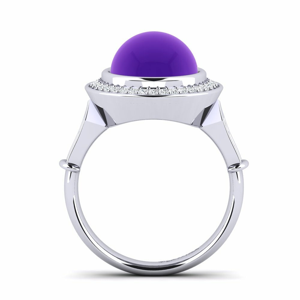 Améthyste Cabochon Bague Diviana