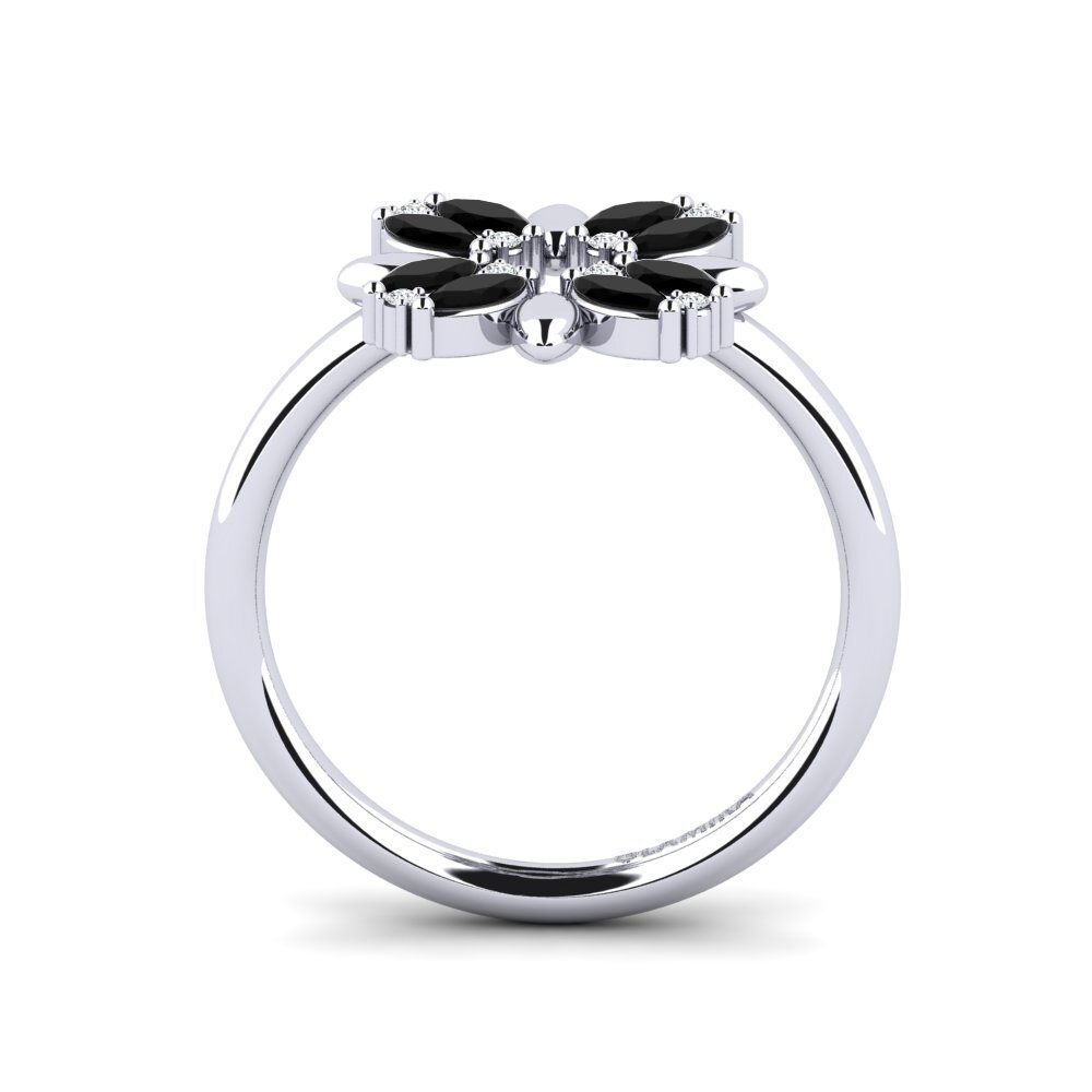 Zafiro negro Anillo Dlazia