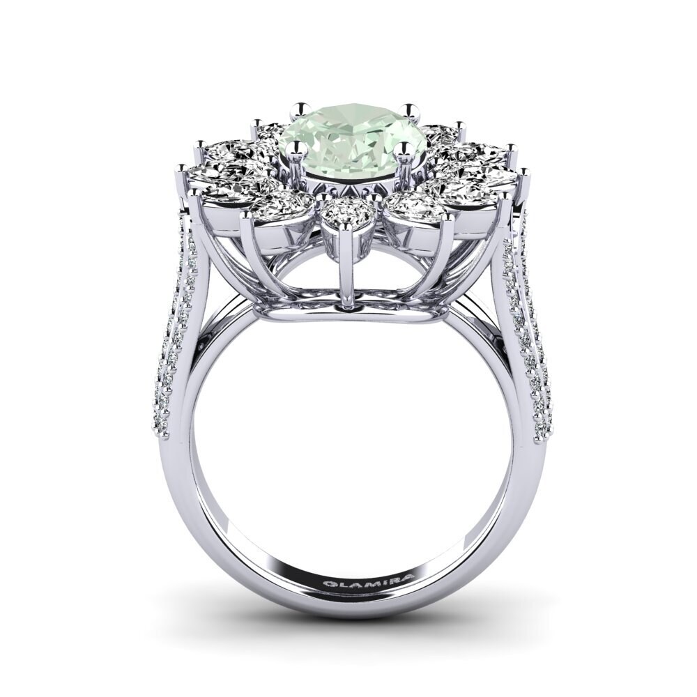 Amatista verde Anillo de compromiso Dobbin