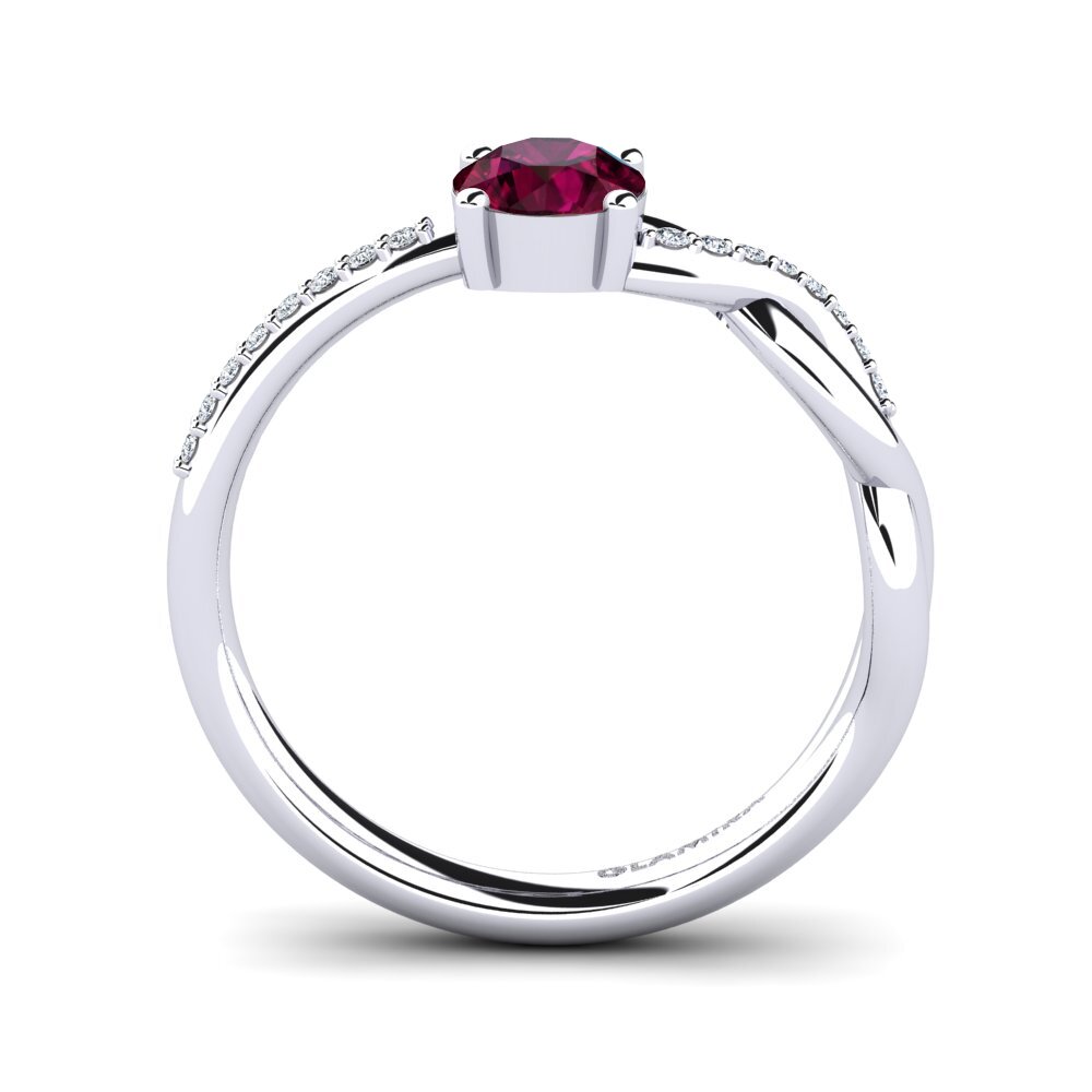 Rhodolite Garnet Engagement Ring Dobrila
