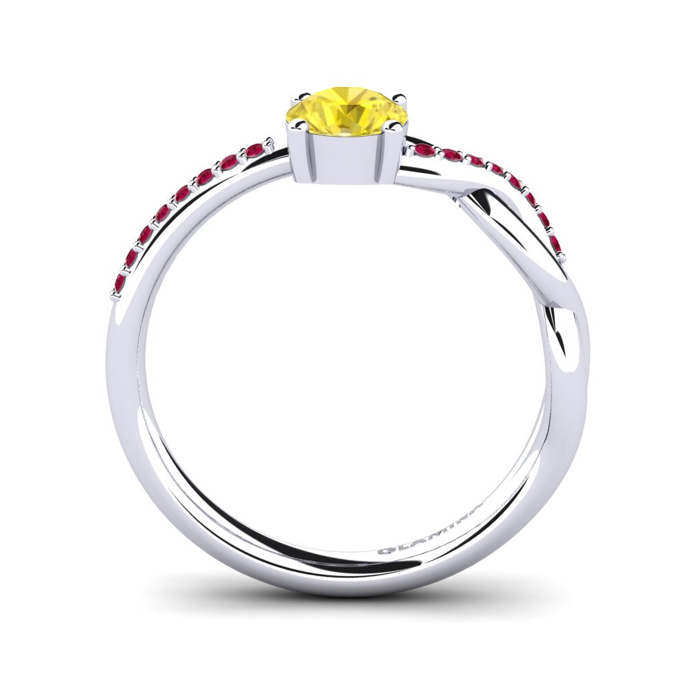 Yellow Sapphire Engagement Ring Dobrila