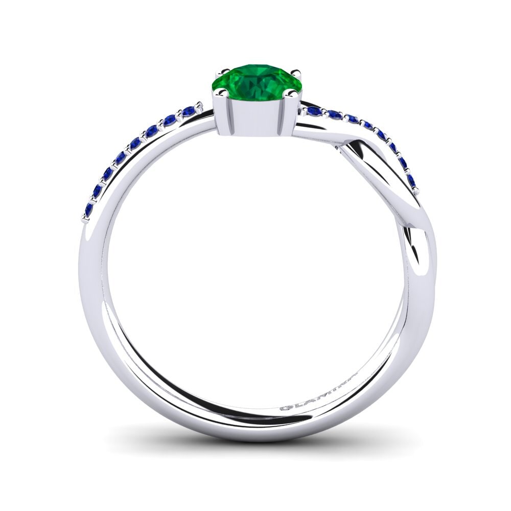 Emerald (Lab Created) Engagement Ring Dobrila
