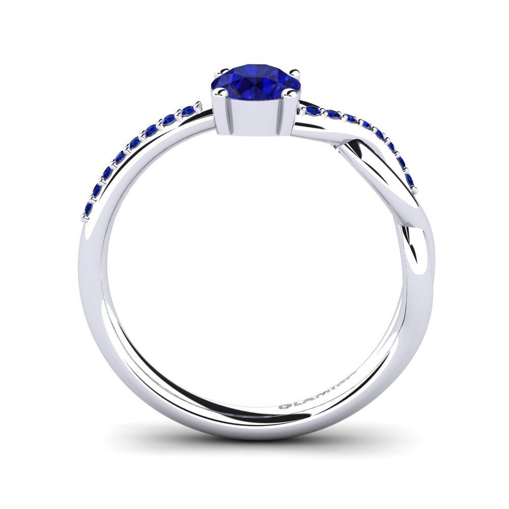 Sapphire (Lab Created) Engagement Ring Dobrila