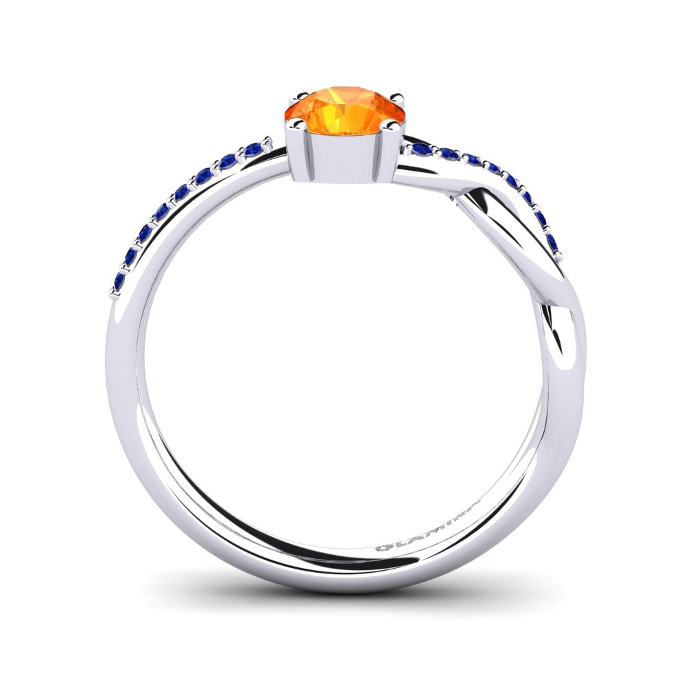 Orange Sapphire Engagement Ring Dobrila