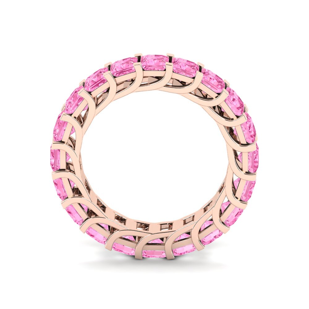 Princesa Zafiro Rosado Anillo Domonique