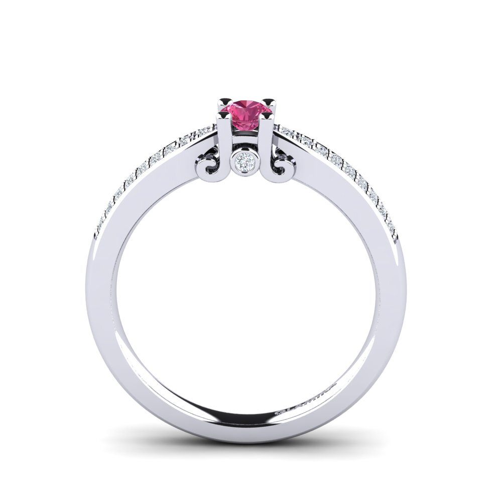 Pink Tourmaline Engagement Ring Donielle 0.16 crt