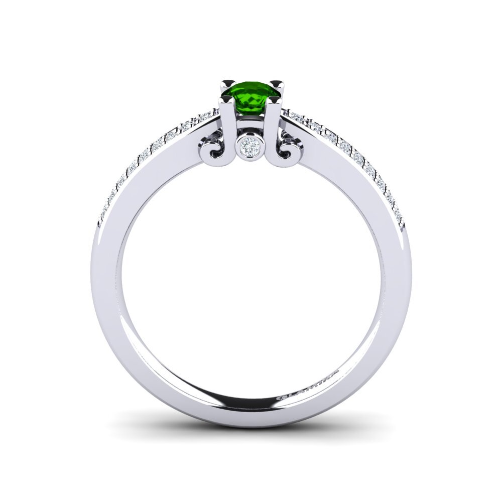 Green Tourmaline Engagement Ring Donielle 0.25 crt