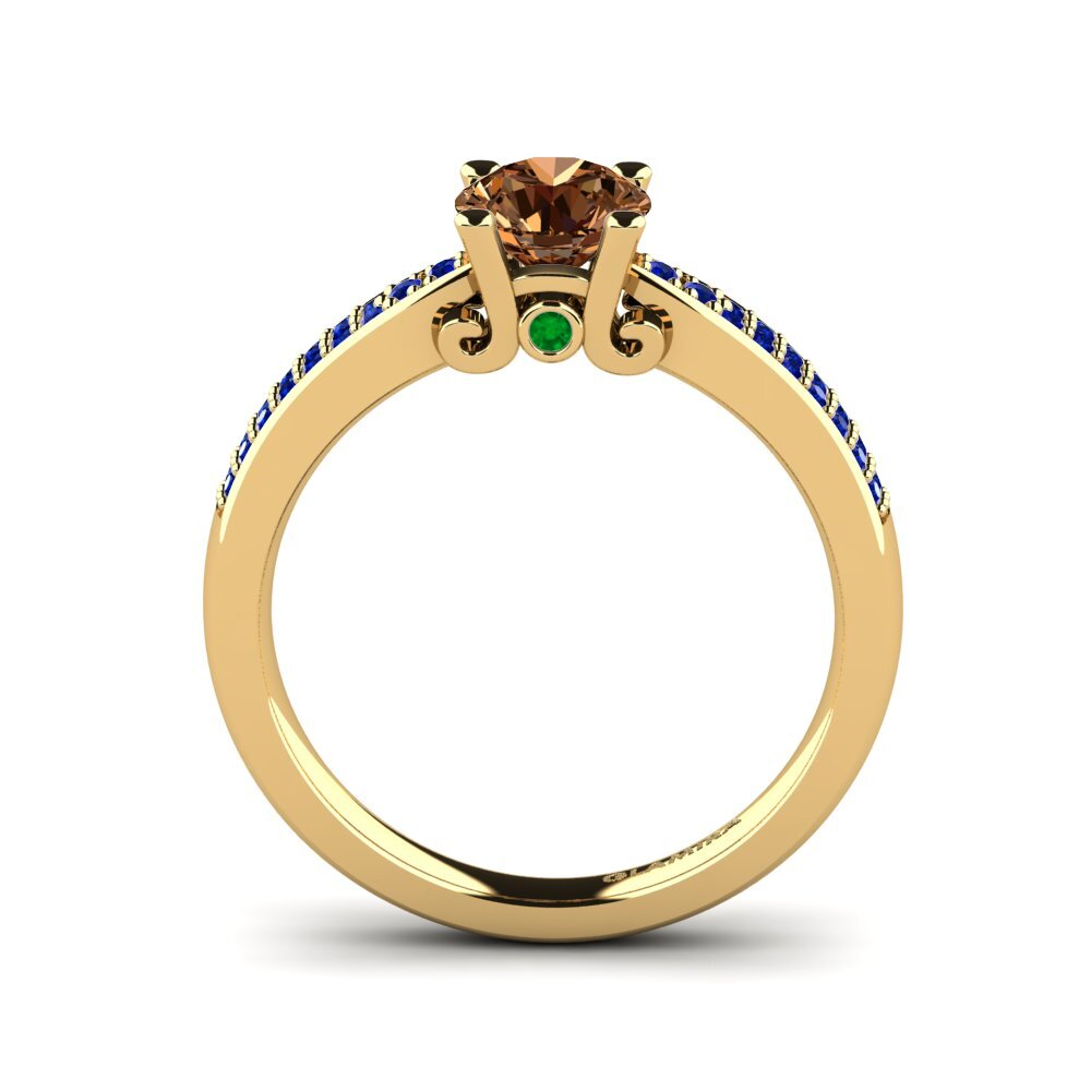 Brown Diamond Engagement Ring Donielle 0.8 crt
