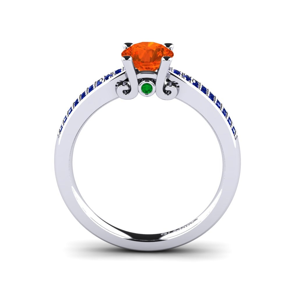 18ct White Gold Fire-Opal Engagement Ring Donielle 0.8 crt