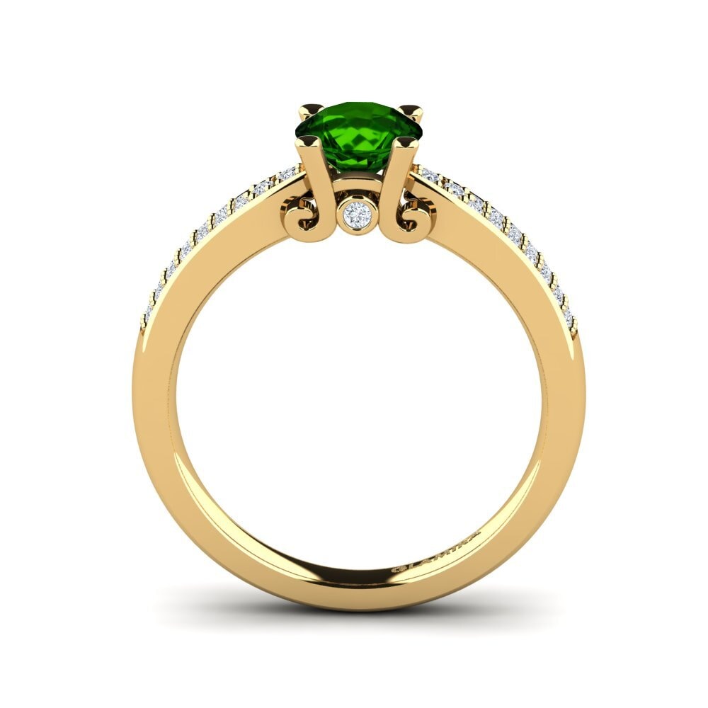 Green Tourmaline Engagement Ring Donielle 0.8 crt