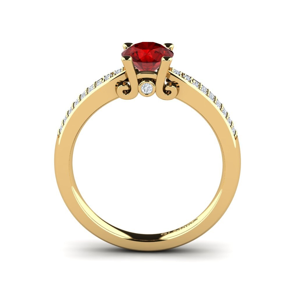 Ruby (Lab Created) Engagement Ring Donielle 0.8 crt