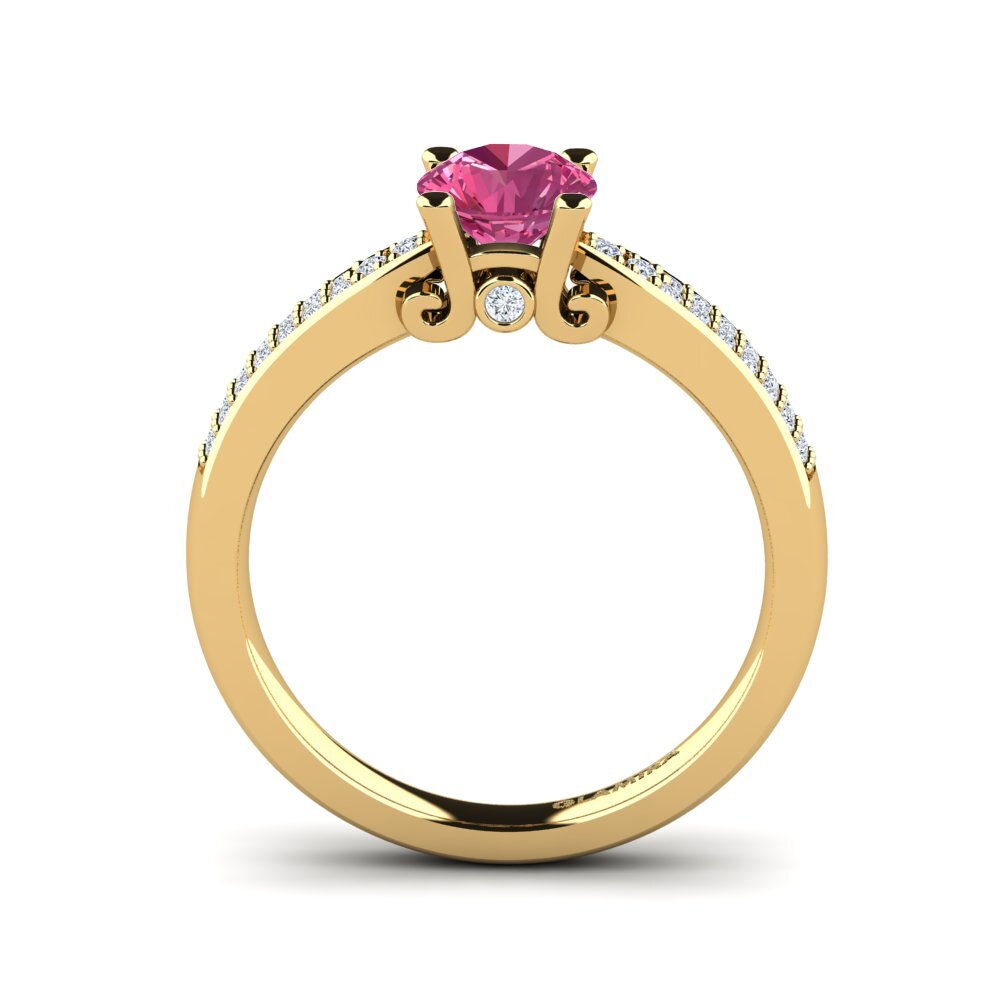 Pink Tourmaline Engagement Ring Donielle 0.8 crt