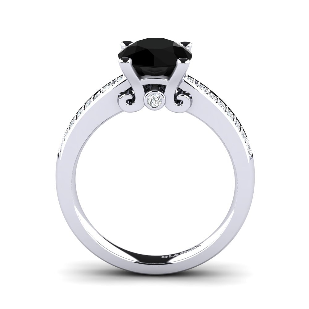 Black Sapphire Engagement Ring Donielle 2.0 crt