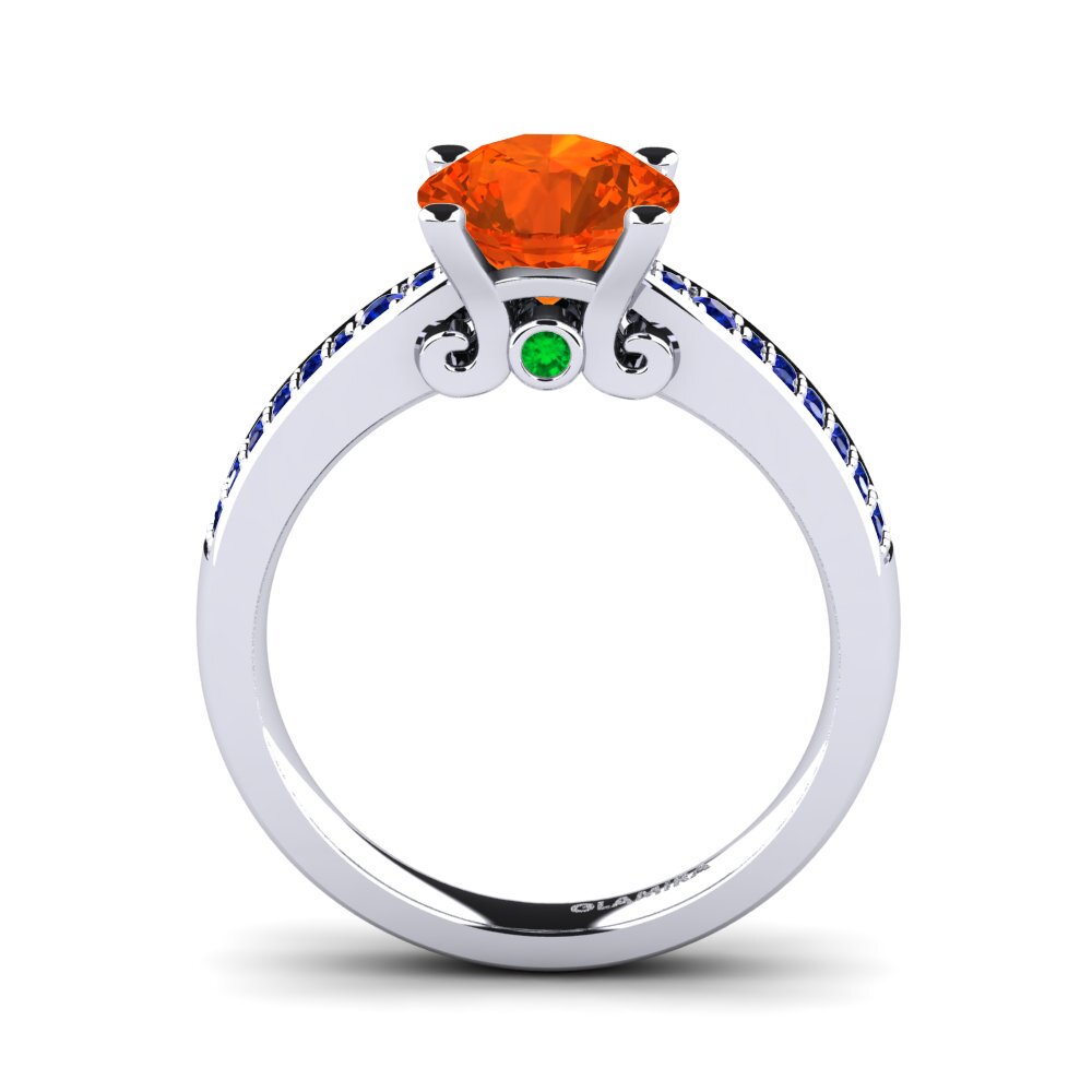 18ct White Gold Fire-Opal Engagement Ring Donielle 2.0 crt