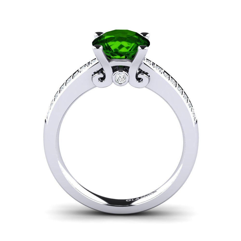 Green Tourmaline Engagement Ring Donielle 2.0 crt