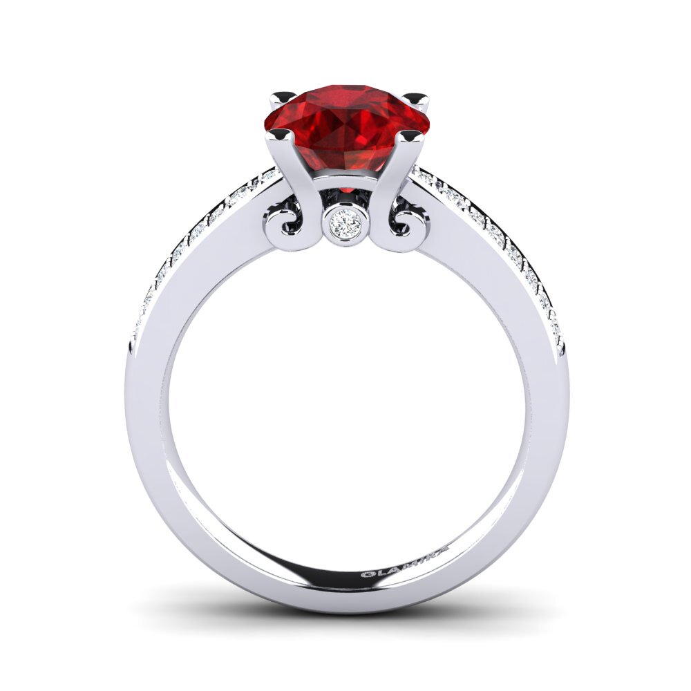 Ruby (Lab Created) Engagement Ring Donielle 2.0 crt