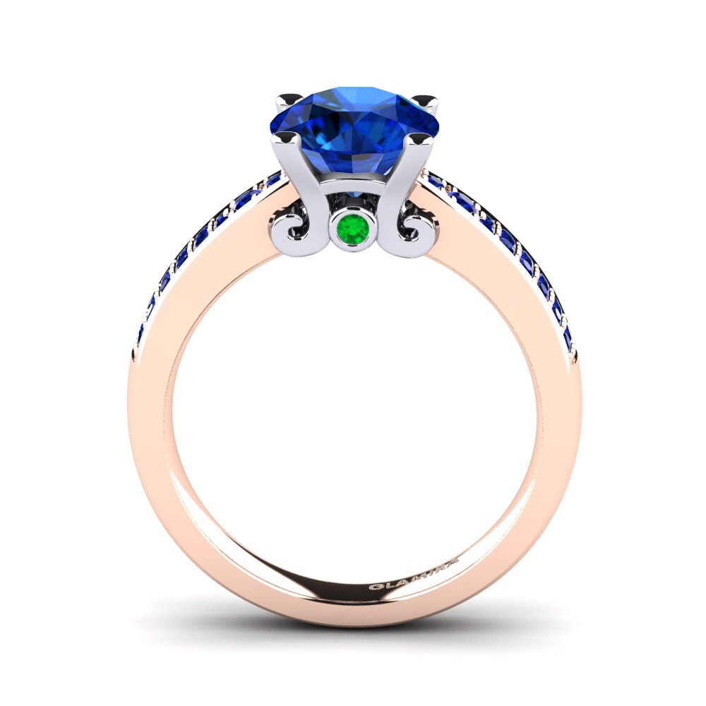 14k Rose & White Gold Engagement Ring Donielle 2.0 crt