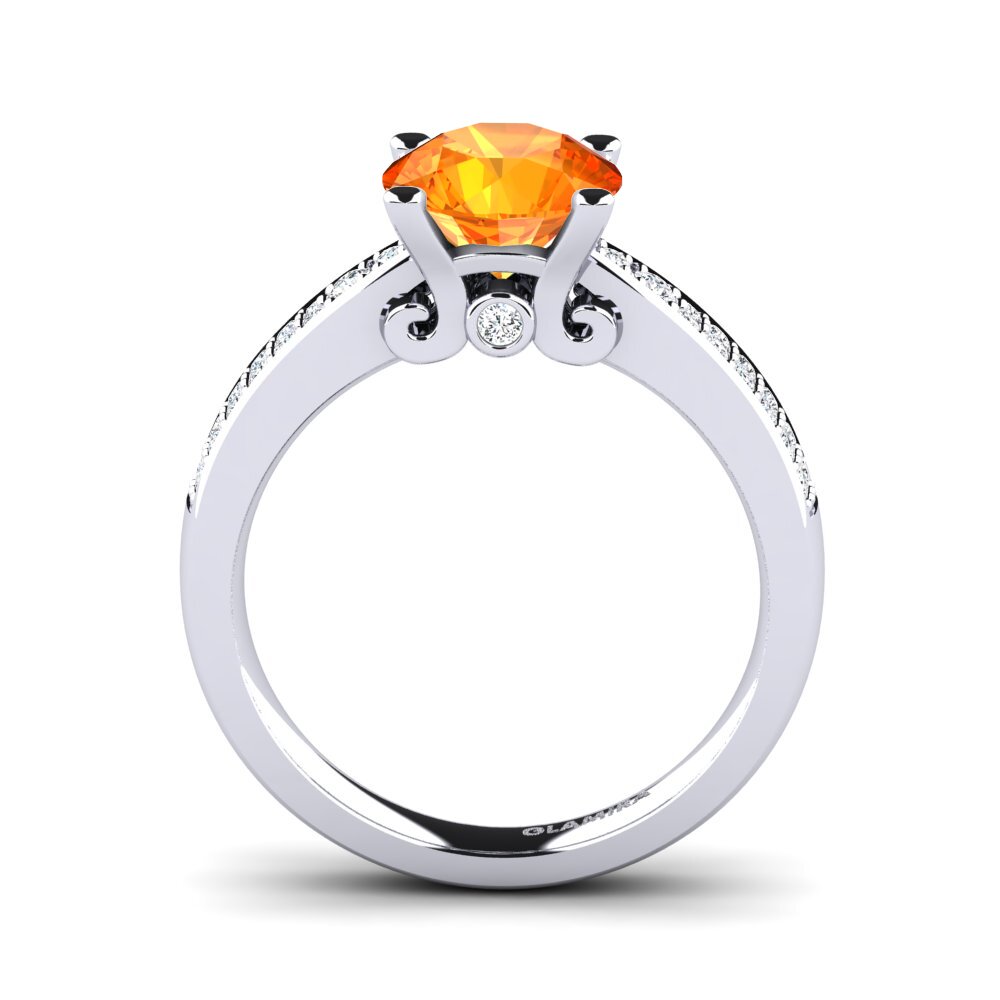 Zafiro Naranja Anillo de compromiso Donielle 2.0 crt