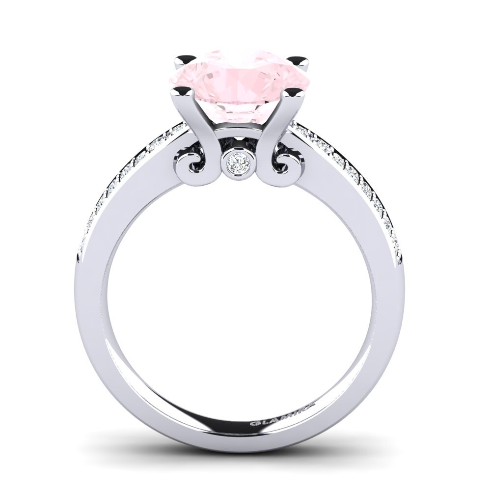 Rose Quartz Engagement Ring Donielle 3.0 crt