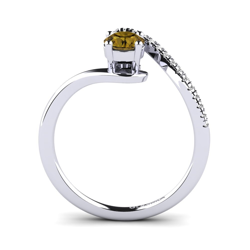 Brown Zircon Engagement Ring Doreen 0.5 crt