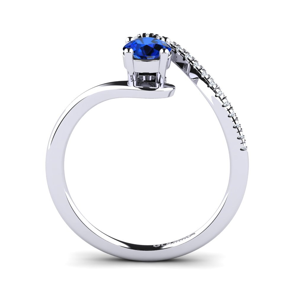 Saphir (im Labor gezüchtet) Verlobungsring Doreen 0.5crt