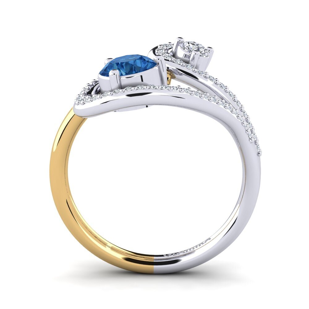 Dark Blue Zirconia Ring Dorenda