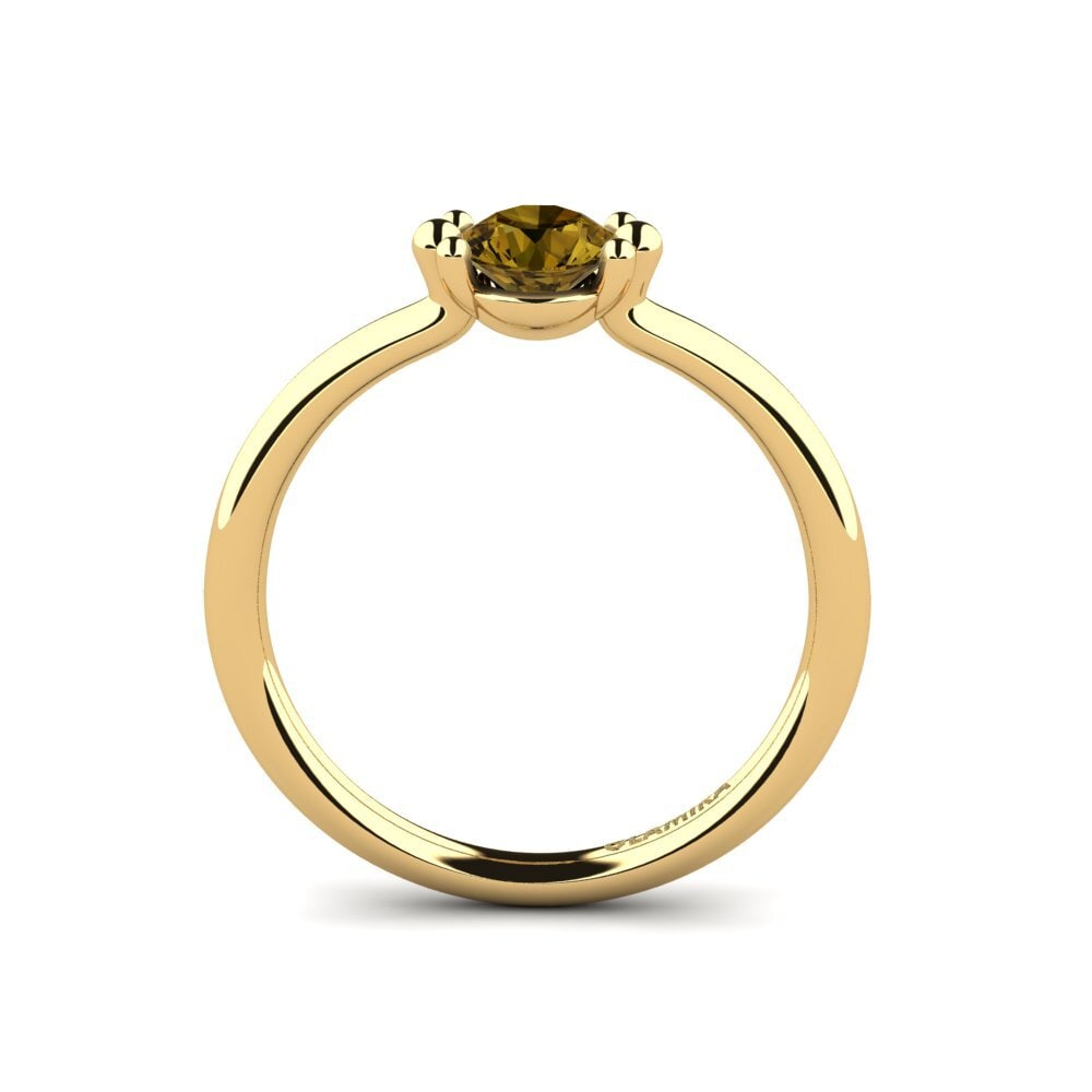 Zircão Castanha Anel Feminino Dorotea 0.5 crt