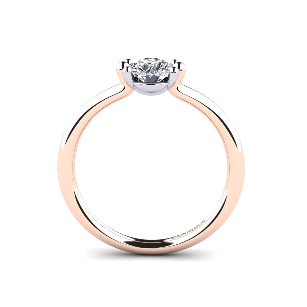 14ct Rose & White Gold Diamond Women's Ring Dorotea 0.5 crt