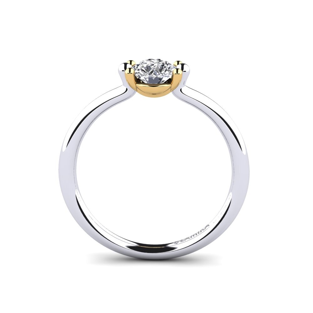14ct White & Yellow Gold Diamond Women's Ring Dorotea 0.5 crt