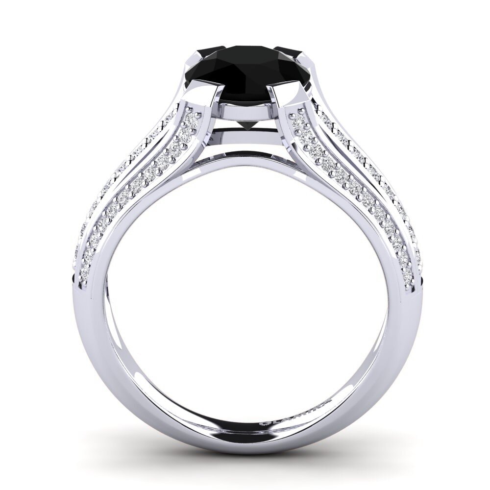 Black Sapphire Engagement Ring Dory