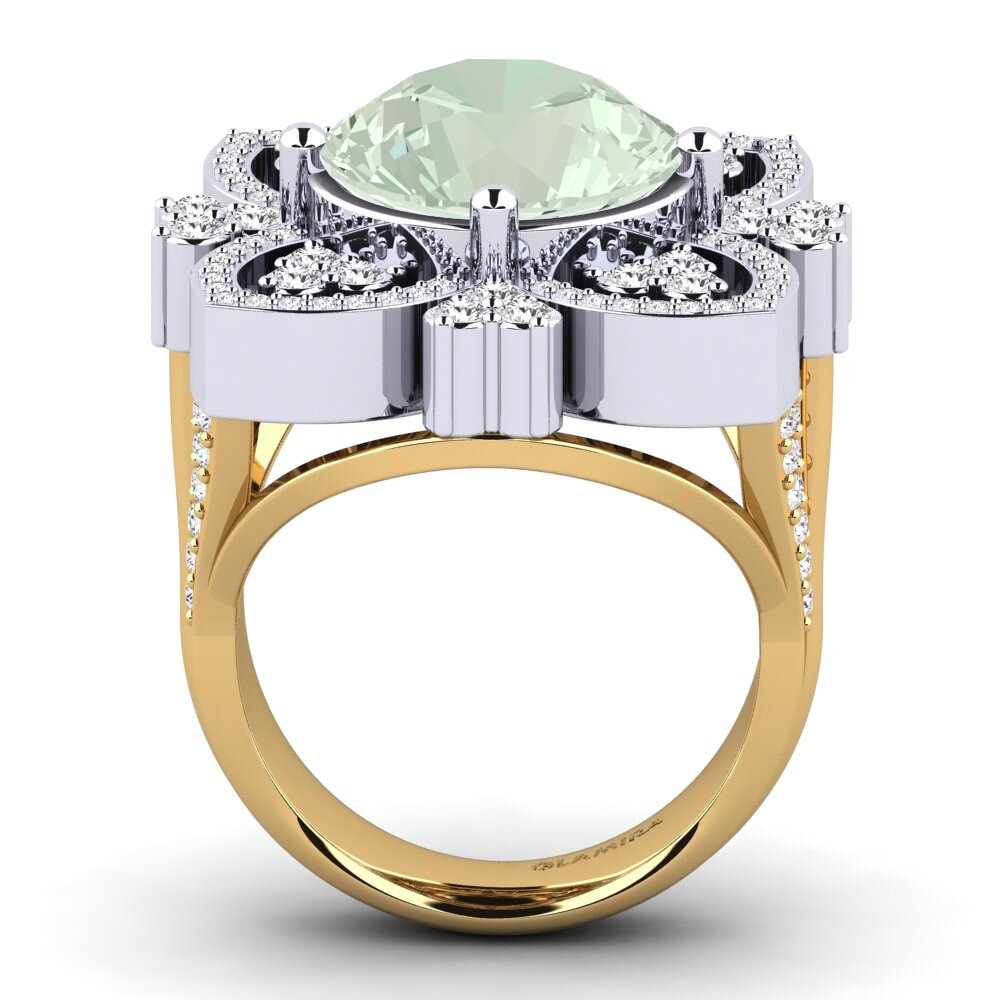 14ct Yellow / White Gold Ring Dottie