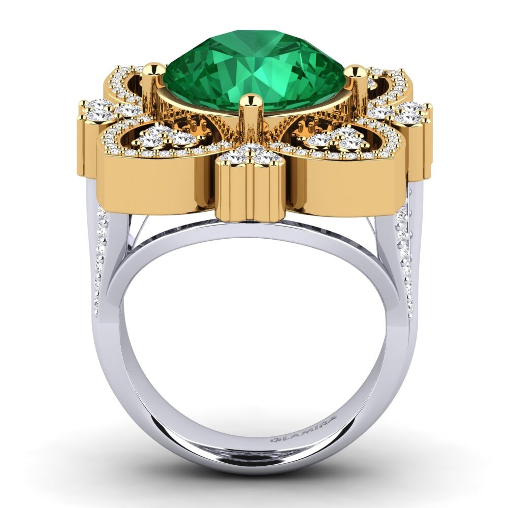 18k Oro Blanco / Amarillo Anillo Dottie