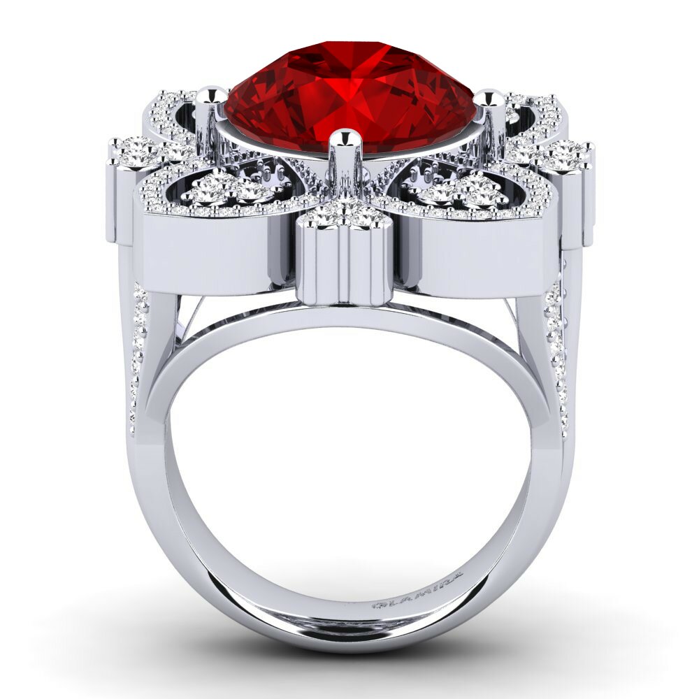 Rubis (créé en laboratoire) Bague Dottie