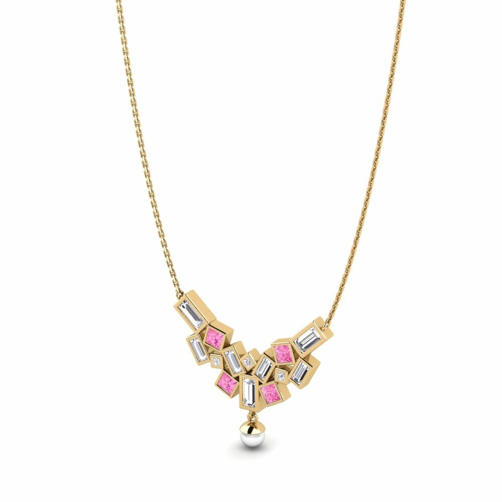 Saphir Rose Collier pour femme Dowa