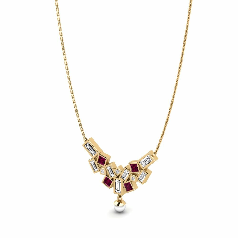 Rhodoliet Granaat Dames Ketting Dowa