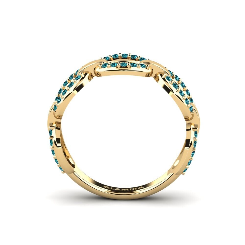 Diamante Azul Anel Draumur